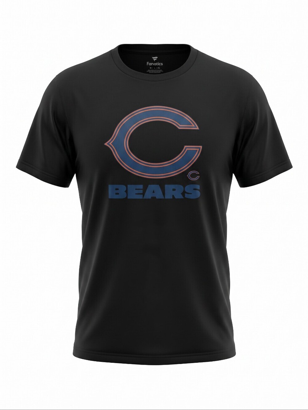 Fanatics Black Chicago Bears Navy Orange Logo Tee - Picture 1 of 5